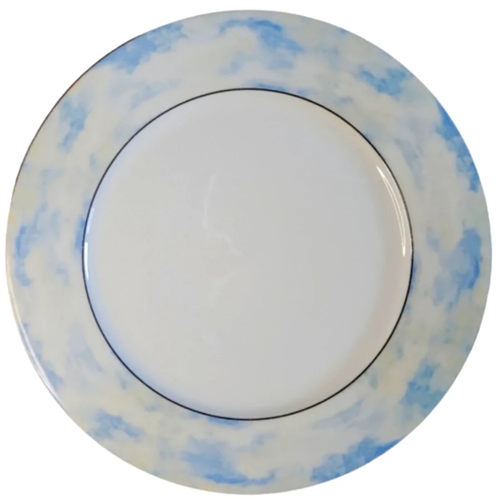 1 Vtg Dinner Plate American Atelier Monet #5151 Porcelain Blue Sky Clouds